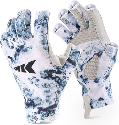 Fishing Gloves UPF50+ Sun Gloves UV Protection Fingerless Gloves Men Women - Image 1 of 4