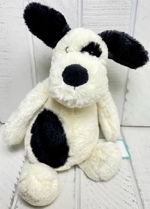 Jellycat Bashful Black And Cream Puppy Small Stuffed Animal Collectible Plush - Picture 1 of 5