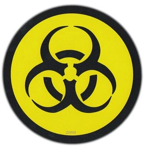 Bumper Sticker: Bio Hazard Biohazard Quarantine Zombie Nuclear Fallout - Picture 1 of 1