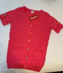 Gymboree Popsicle Party Pink Roll Cuff SS Cardigan NWT Girls M 7-8 - Picture 1 of 2