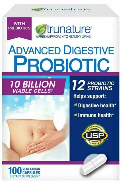 TruNature Advanced Digestive Probiotic Capsule - 100 Count