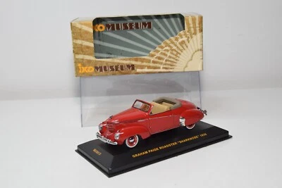 B28 1:43 IXO MUSEUM MUS013 GRAHAM PAIGE ROADSTER SHARKNOSE 1939 ROSSO NUOVO C... - Immagine 1 di 4