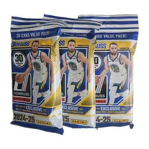 Lot of 3 • 2024-25 Panini Donruss NBA Basketball Card Value Pack  Factory Sealed - Picture 1 of 1