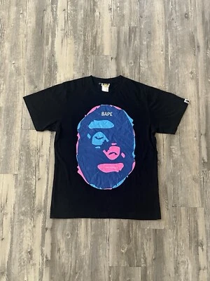 ФУТБОЛКА С ЛОГОТИПОМ КУПАЮЩЕЙСЯ ОБЕЗЬЯНЫ BAPE LAVA HEAD РАЗМЕР XL ПЕРЕВЕРНУТАЯ РЕДКАЯ - Изображение 1 из 4