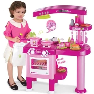 Cucina Per Bambine Giocattolo 69 Accessori Con Stoviglie Luci Suoni Altezza 80cm - Imagen 1 de 5