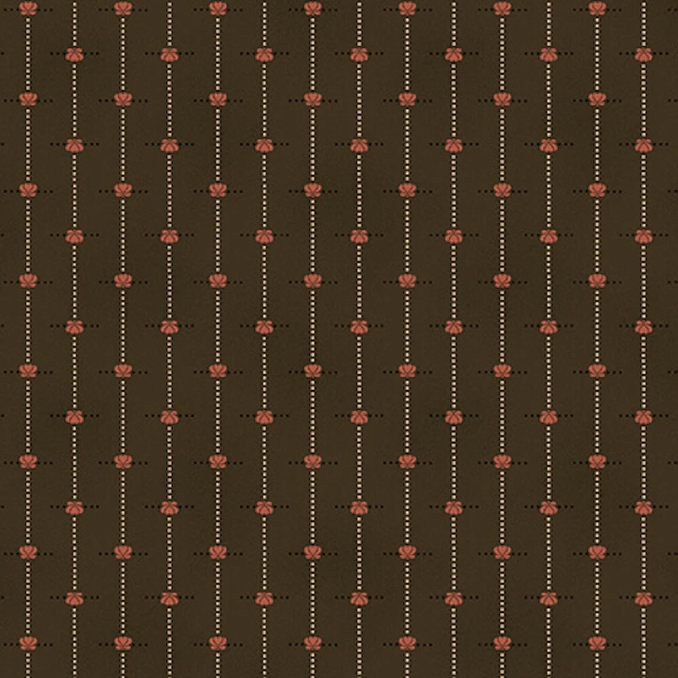 Tecido de chocolate Henry Glass coberto de chocolate cerejas listrado coração chocolate por jarda - Imagem 1 de 1