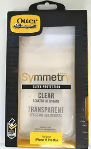 OtterBox Symmetry Case for iPhone 11 Pro Max Clear Sleek Protection Shockproof - Picture 1 of 3