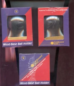 Cardboard Gold Wood-Base Baseball Ball Holder Display Stand for Auto Signed Ball - Picture 1 of 1