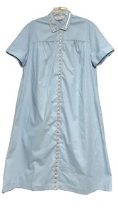 Vintage Evelyn Pearson Floral Embroidery Housecoat Lounge Belted Dress XL - Picture 1 of 7