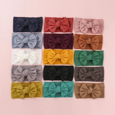 Knitted Striped Fabric Children Hair Accessories Elastic Turban Hairband 1PC ⇓ - Image 1 of 4