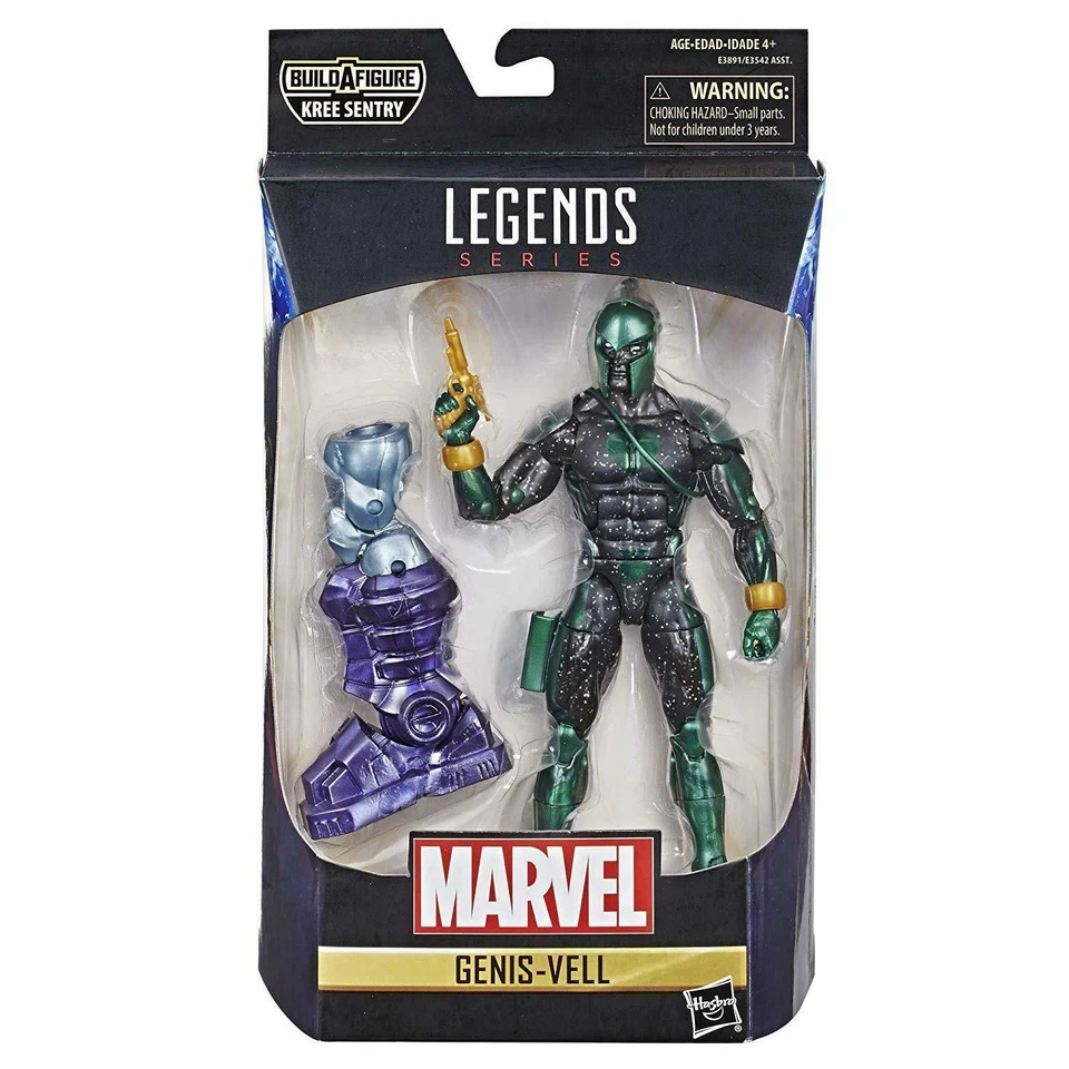 Marvel Legends Genis-vell 6inch Action Figure BAF Kree Sentry Hasbro