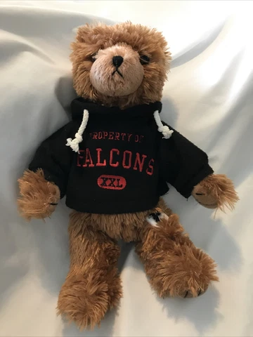 Good Stuff Atlanta Falcons NFL Teddy Bear Plush With Hoodie Sweatshirt Long Hair Cover
