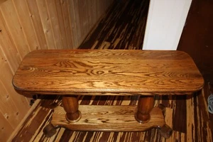 American Empire Sofa Entryway Console Table Solid Oak - Picture 1 of 7