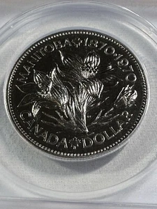 1970 Canada 1 Dollar Coin Graded MS 66 by ANACS Manitoba - Picture 1 of 4