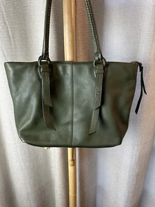 Cole Haan Army Green Leather Tote Bag-new without tag - Bild 1 von 8