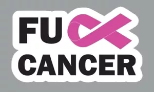 Imán de nevera brillante troquelado F**k Cancer - Imagen 1 de 3