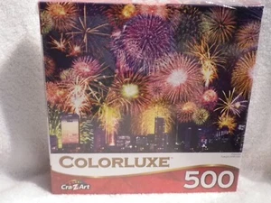 Colorluxe 500 Piece Fireworks Puzzle 18" x 24" By Cra-Z-Art Sealed New Year - Picture 1 of 3