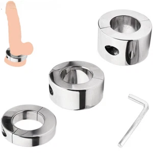 Heavy Stainless Steel Ball Weight Scrotum Stretcher Metal Stretcher Lock Pendant - Picture 1 of 11