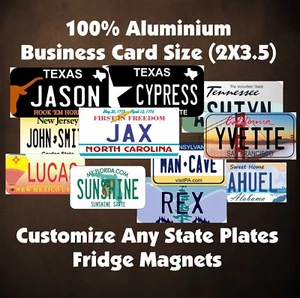 50 estados cualquier texto personalizado imanes de nevera matrícula refrigerador - Imagen 1 de 253