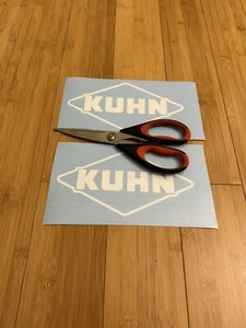 KUHN Farm Equipment 8” White Sticker Decal (Set 2) Replacement Equipment Sticker - Picture 1 of 2