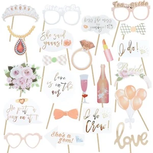 Wedding Bridal Shower Photo Booth Props for Bachelorette Props Wedding - Picture 1 of 5