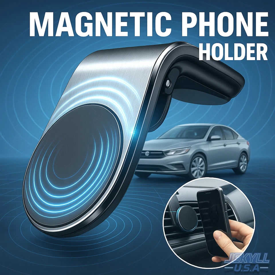 Iman Magnetico para Auto Coche Porta Telefono Celular Sujetador de iPhone Galaxy - Image 1 of 4