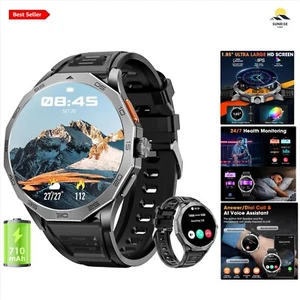 Military Smart Watch for Men 1.85" HD with 710mAh Battery & 110+ Sport Modes - Picture 1 of 11