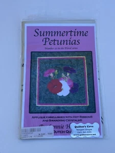 Summertime Petunias Floral Series #10 Lennie Honcoop Quilting 40” Square - Picture 1 of 2