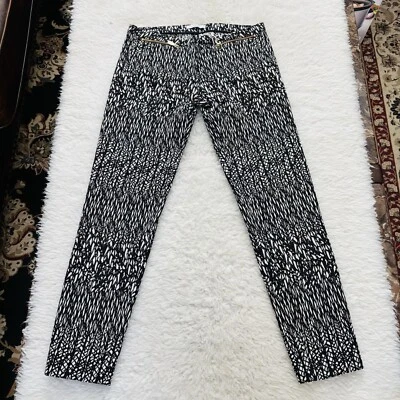 Pantalones ajustados elásticos para mujer Versace negros/blancos talla EU 40 US 28 Foto 1 de 4