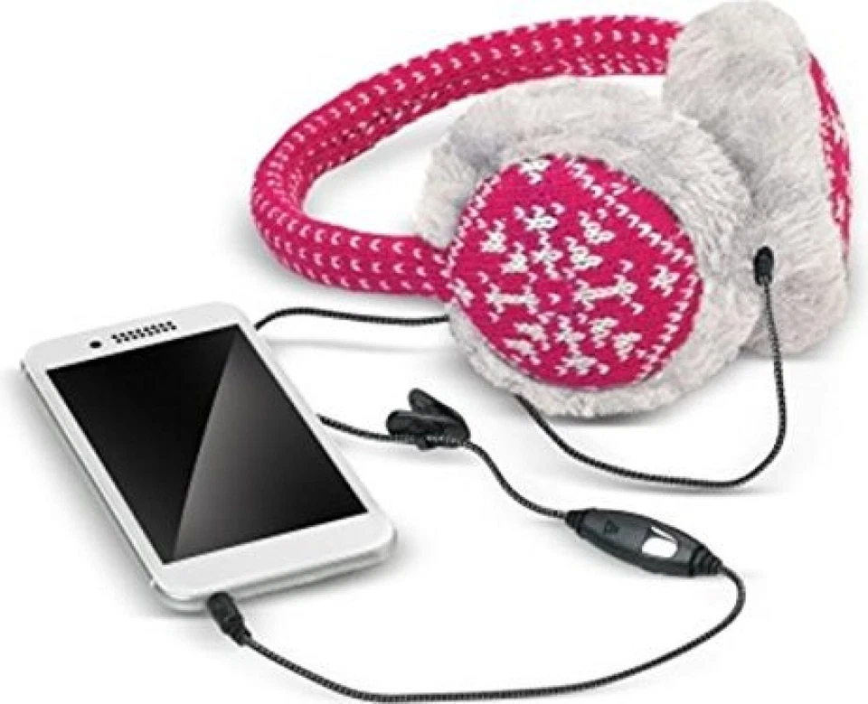 Celly Paraorecchie Invernali con Auricolari Stereo Integrati, Rosa - Immagine 1 di 1