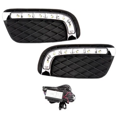 Pair LED DRL Daytime Running Fog Light Lamp For Benz Smart Fortwo 2008-2011 C - Image 1 of 4