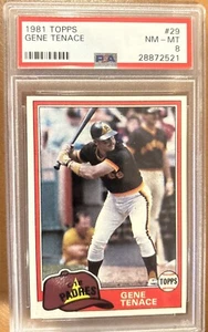 1981 Topps Gene Tenace #29 Padres PSA 8 - Picture 1 of 2