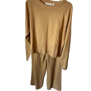 Brave Soul London Tan Sweater & Pants Set Womens L Acrylic Style #LSET-230VINCIB - Picture 1 of 8