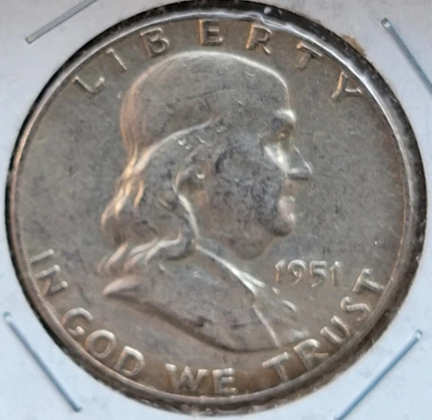 High Grade 1951 Franklin Silver Half Dollar Cover