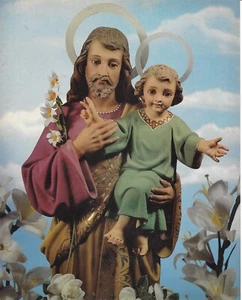 Lotto di 24 poster San Giuseppe e Gesù Bambino 10x8" stampa San Jose Saint - Foto 1 di 2