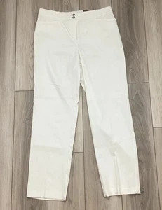 JM Collection Bright White Ankle Pant Women’s Size 12 (Curvier Fit) NWT - Picture 1 of 11