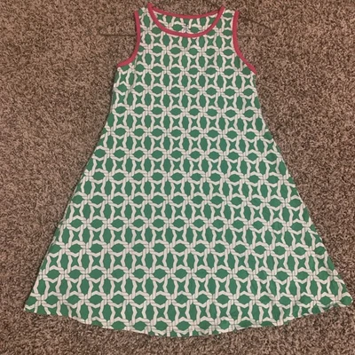 Lands End NIÑOS Verde y Blanco con Rosa - Estampado Estampado Sol Niña Talla Pequeña 7/8 Foto 1 de 4