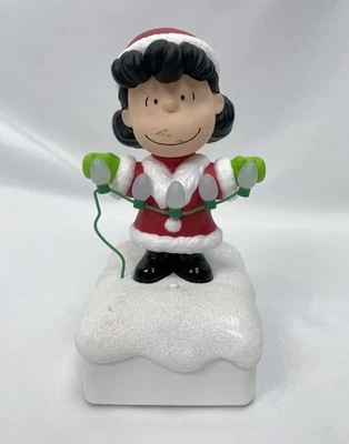 Hallmark Peanuts Lucy Lights Up Wireless Band Music 2015 Works Santa Outfi - Image 1 of 4