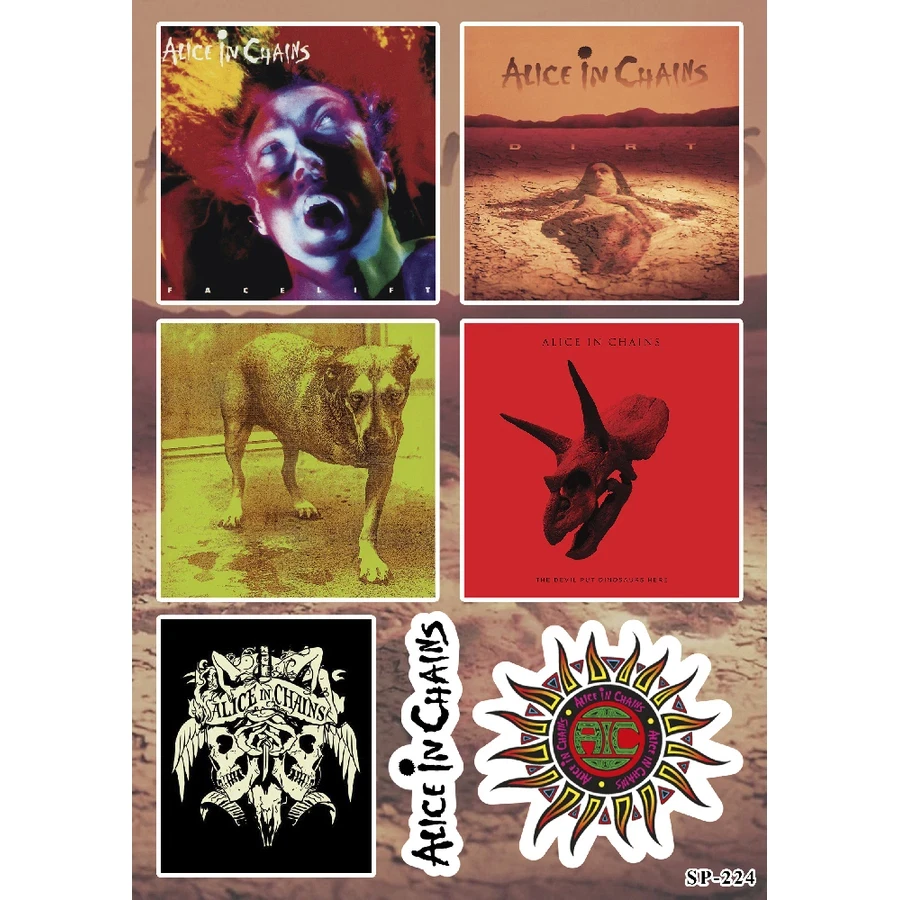 Alice In Chains Albums Sticker Pack | Dirt Facelift The Devil Put Dinosaurs Here - Image 1 of 1