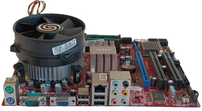 SCHEDA MADRE  MS-7529 VER:1.6, CPU DUAL-CORE E5300 - 4 GB RAM DDR2 – MASCHERINA - Immagine 1 di 4