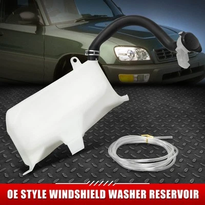 FOR 96-00 TOYOTA RAV4 OE STYLE WINDSHIELD WASHER FLUID RESERVOIR TANK+CAP+PUMP - Image 1 of 3