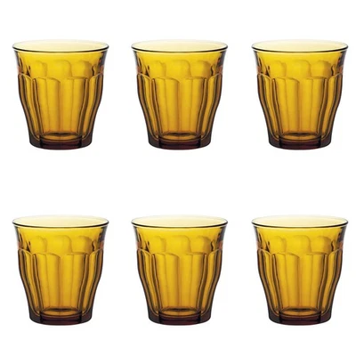 NEW Duralex Picardie Amber Tumbler Set 250ml/6pce