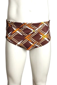 1970s Multi Color Knit Swimsuit, Size Medium - Picture 1 of 5