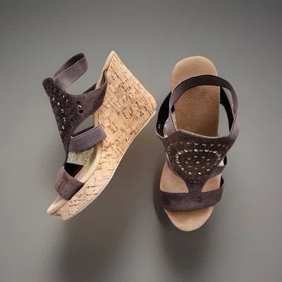 Caja Amarilla Nyllie Plataforma Tirantes Sandalias Tacones Altos 7.5 Gruesas Cuña Joyas Foto 1 de 4