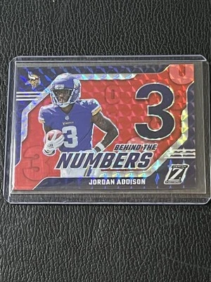 2023 Panini Zenith - Behind the Numbers Jordan Addison #14 Red (RC) - Image 1 of 2