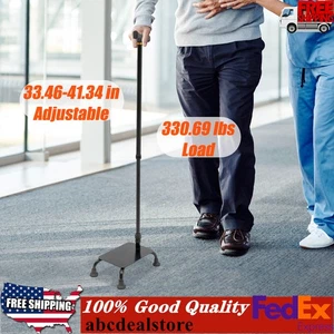 Adjustable Stair Climb Assist Cane 330lbs Capacity 4-Legged Aluminum Alloy &Iron - Picture 1 of 9