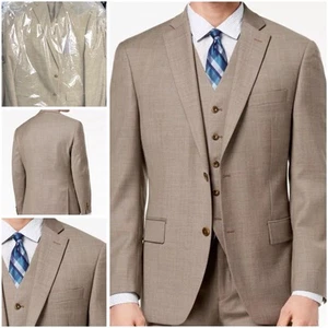 MICHAEL KORS Classic Fit Tan Sports Coat Blazer 44L Brand New Polyester New - Picture 1 of 7