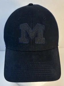 Michigan Wolverines Strapback Hat Black Dark Blue NCAA Adjustable U of M - Picture 1 of 8