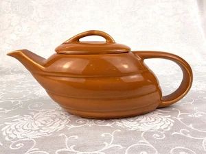 Vintage Bauer Hochglanz Pastell Geschirr Hellbraun Bienenstock 4 Tassen Teekanne 40er Jahre - Bild 1 von 11