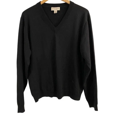 Suéter Pronto Uomo Extra Fino Lana Merino Cuello en V Negro Para Mujer Talla XL Foto 1 de 4